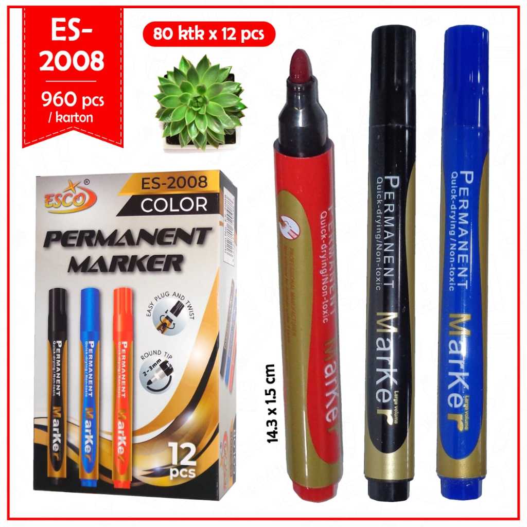 

Permanen Marker Pen Isi 12 Pcs GOLD HITAM - Wenmart Pusat Grosir ATK dan Stationery Import