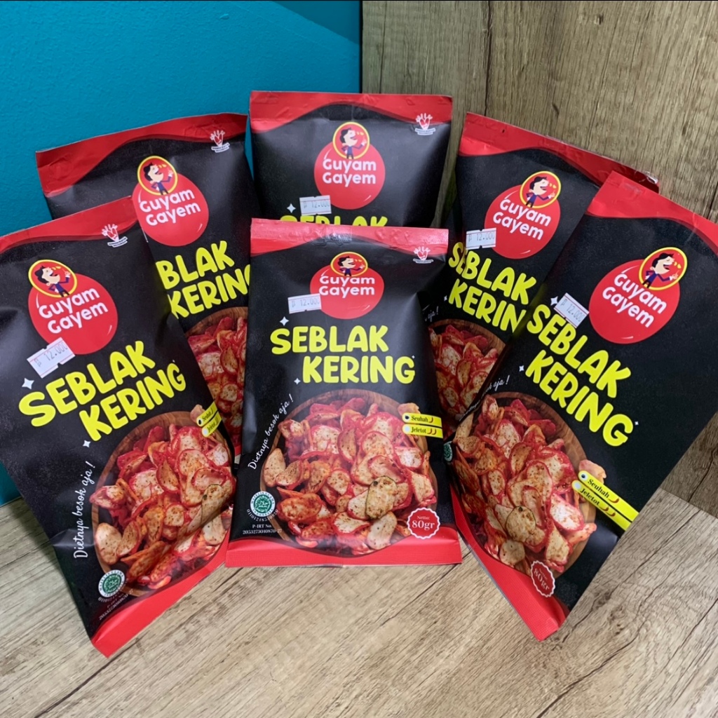 

Snack Cemilan Seblak Kering Guyam Gayem Pedas Seuhah Jeletot