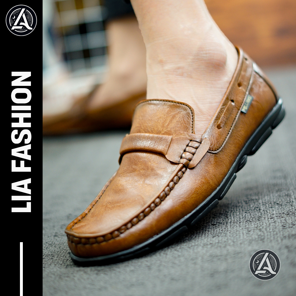 Sepatu Pantovel Pria Slip On Ukuran 39-43 Kerja Undangan Kuliah Pantofel Slip On Kulit Pria Warna Hi