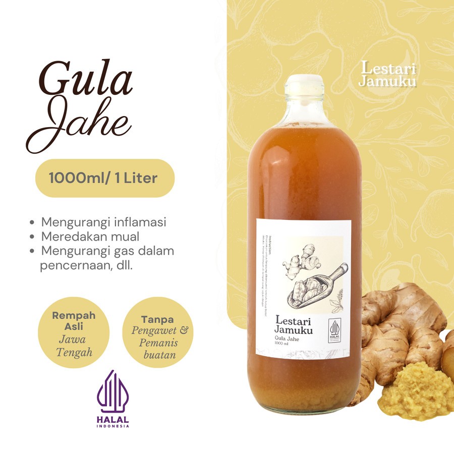 

Jamu Gula Jahe 1 Liter / 1000 ml Ready to Drink