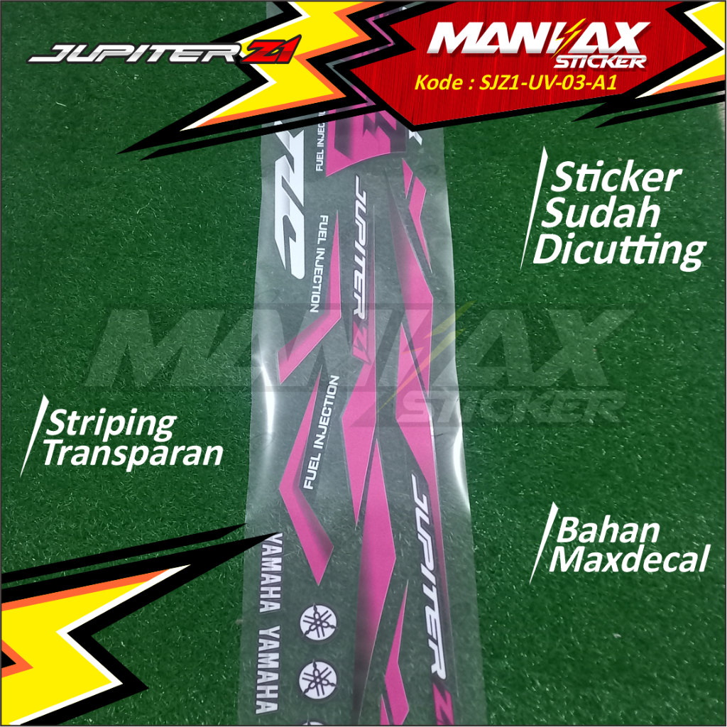STRIPING UV MOTOR JUPITER Z1 RC / STIKER JUPITER Z1 RC LIS BODY TRANSPARAN - SJZ1-UV