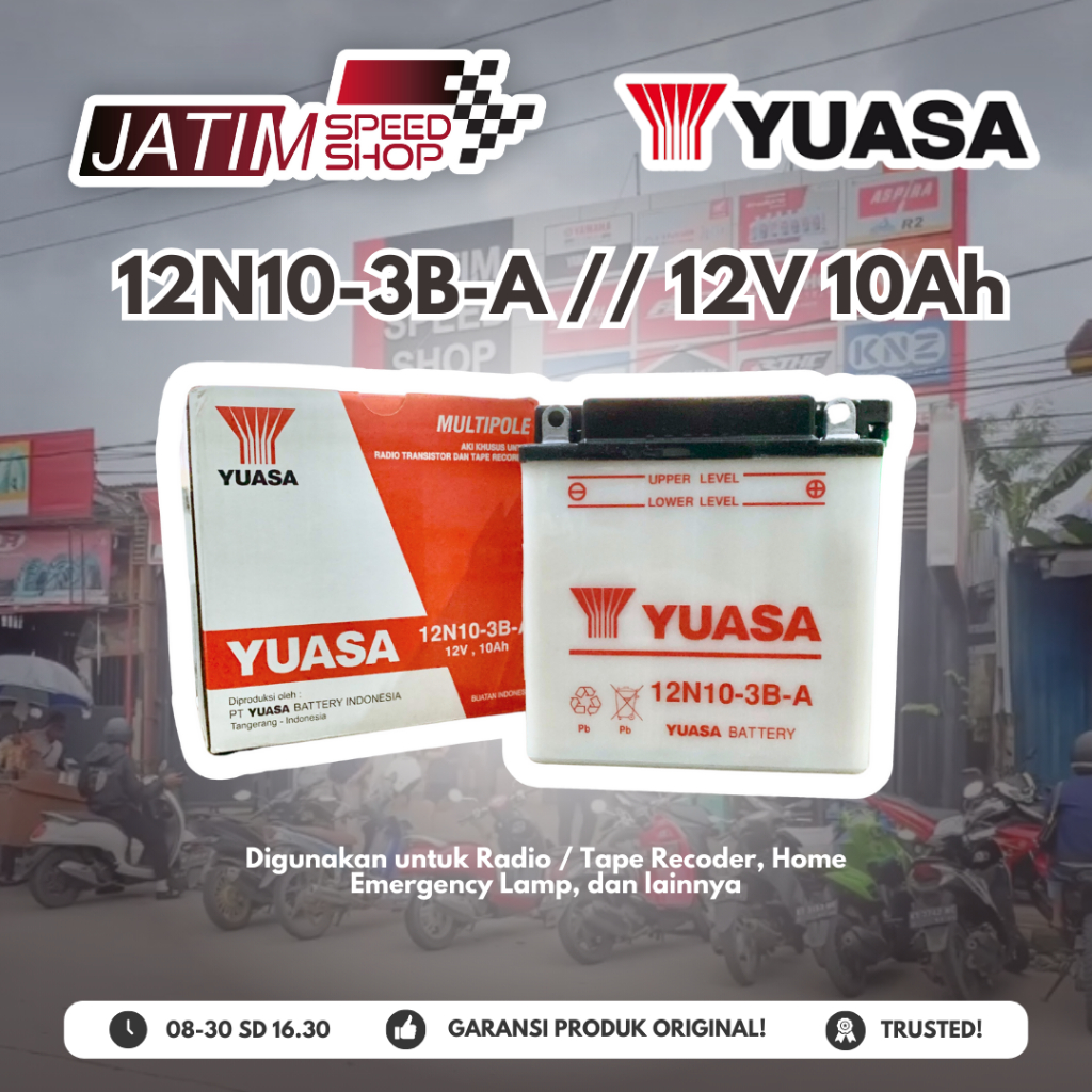 Aki Yuasa 12N10-3B-A 12V 10Ah Multipole