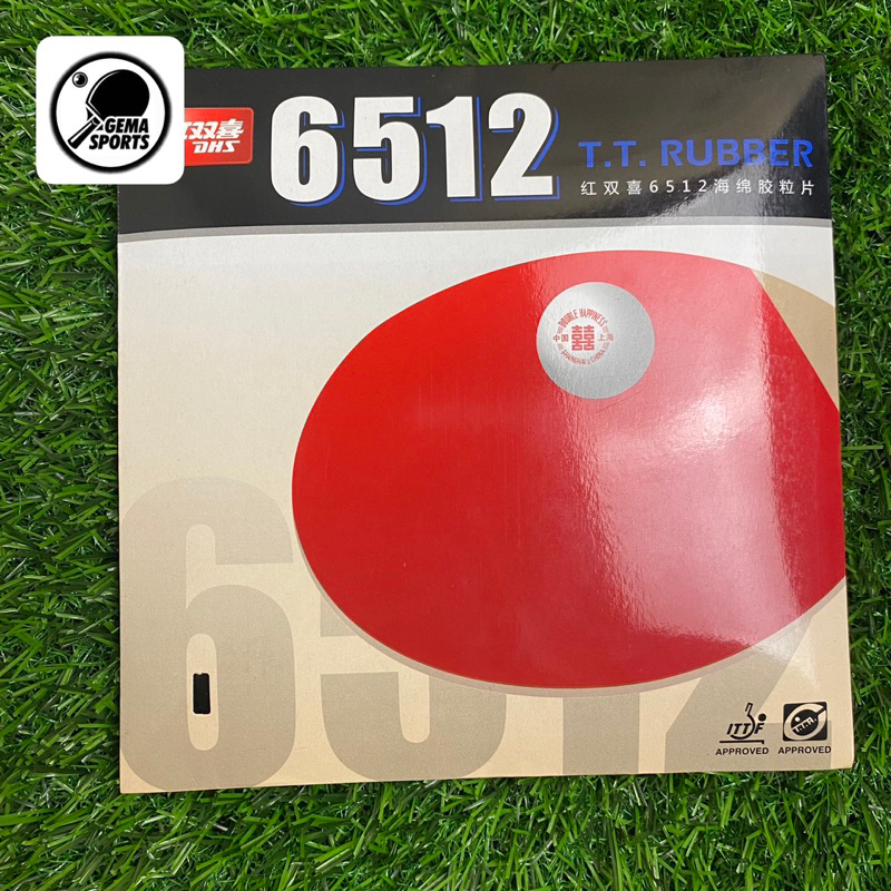 Karet rubber bet tenis meja pingpong DHS 6512 Original
