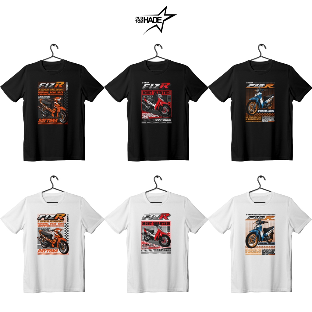 Baju Kaos Distro Pria Wanita Yamaha Fiz-R Katun Combed Premium Murah Keren Pakaian Kekinian DTF
