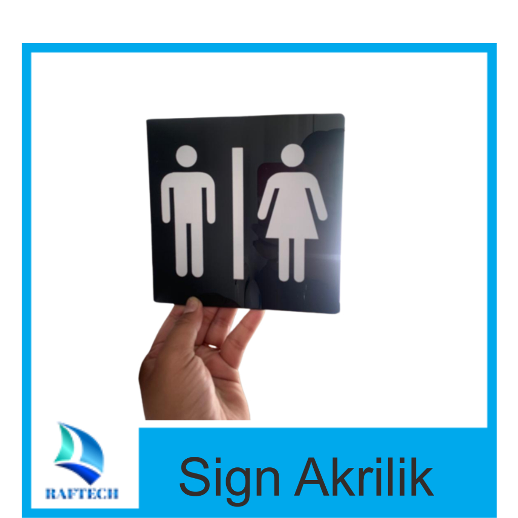 

Papan Akrilik Pop Up Sign Persegi 15cmx15cm - Toilet