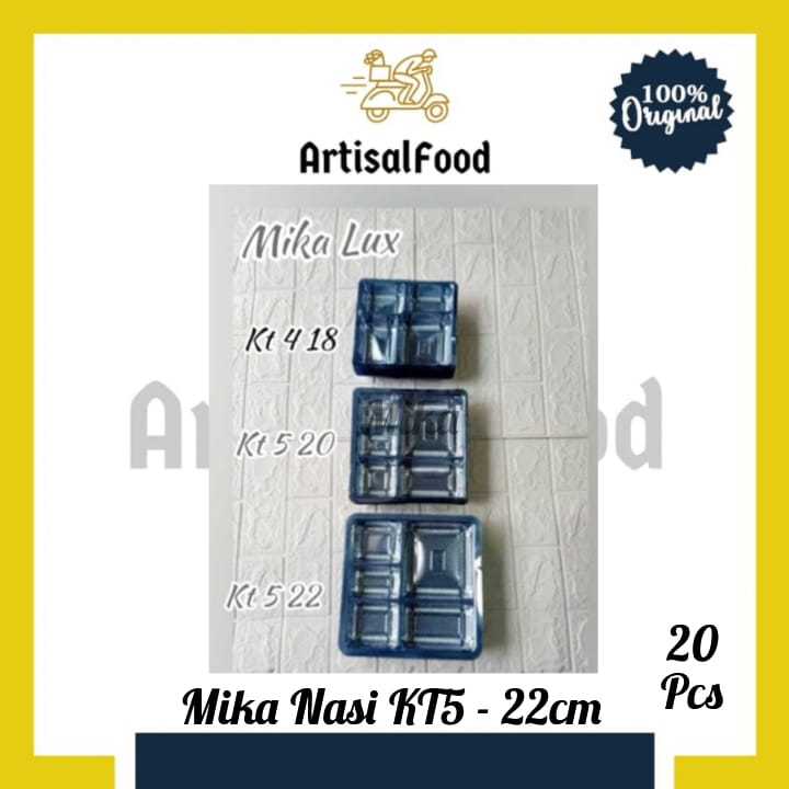 Mika Nasi KT 5 per 22pcs - Mika Plastik Dalaman Dus Uk 22x22  (R10B) Samir Nasi Kotak