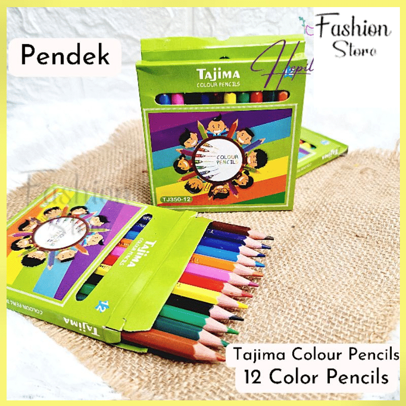 

FS- TAJIMA Pensil Warna Panjang 12 Warna / My Pensil Warna Pendek 12 Warna Tajima / Pensil Warna Murah Berkualitas / Color Pencils