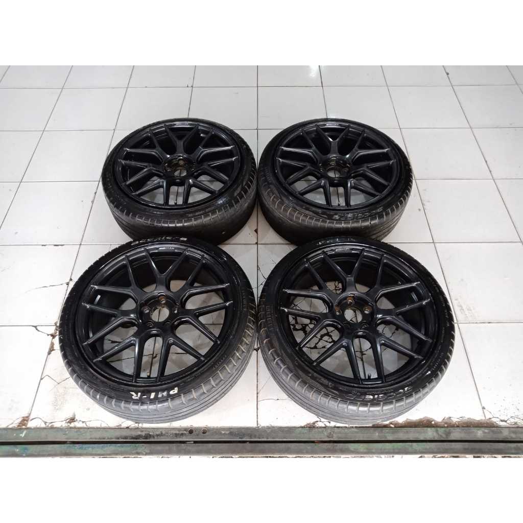 pelek mobil seken copotan nissan juke ring 20 pcd 5x112/114 HSR Rader + ban 245 40 r20