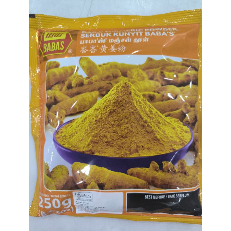

kunyit impor 250 gram exp 07/2027 merk babas re pack