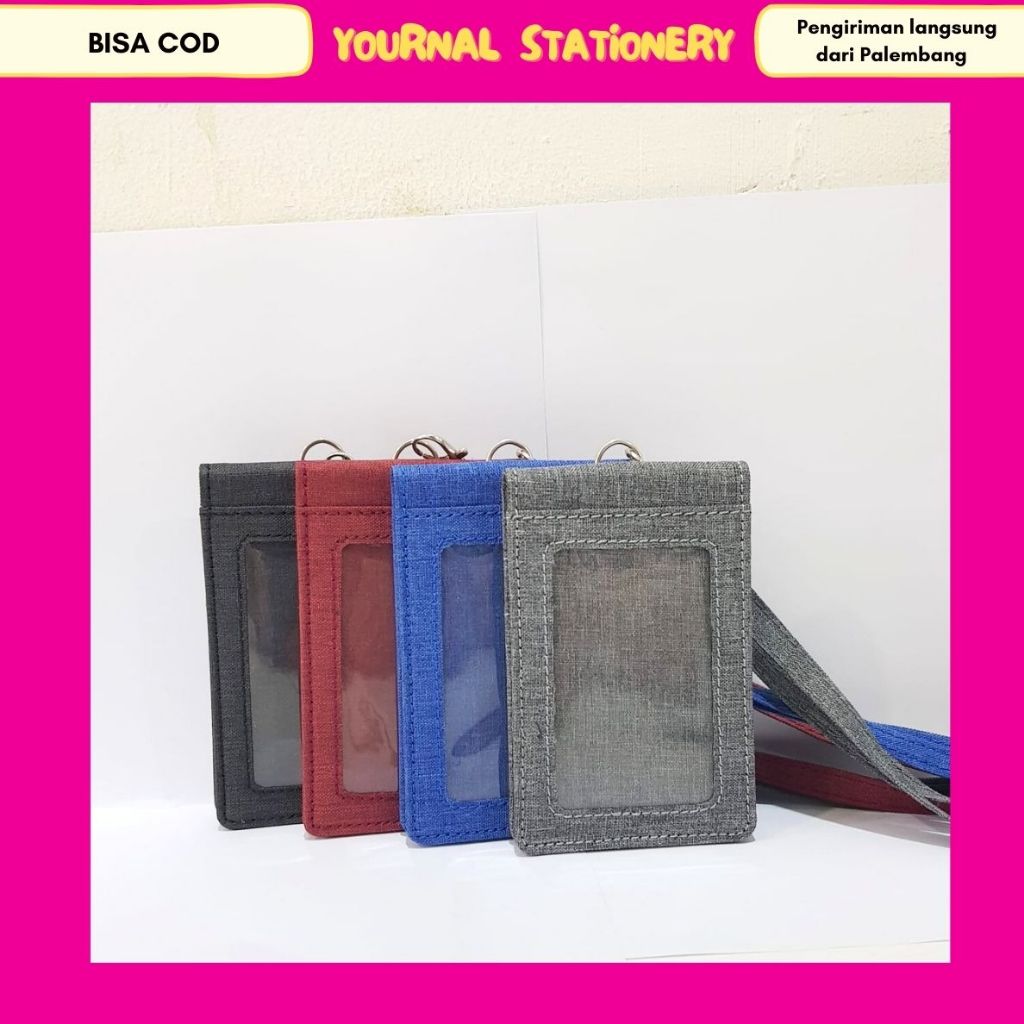 

Lanyard Flashee Kanvas Dompet Kancing ID Card Holder Kanvas 1 Sisi Name Tag Kanvas Kain Kanvas Tebal Termurah