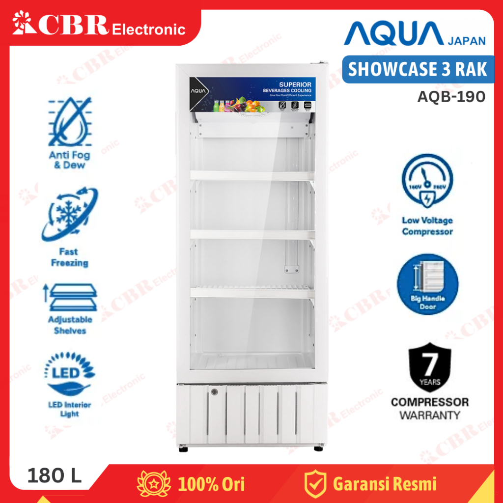 Showcase Display Cooler AQUA 3 Rak AQB-190