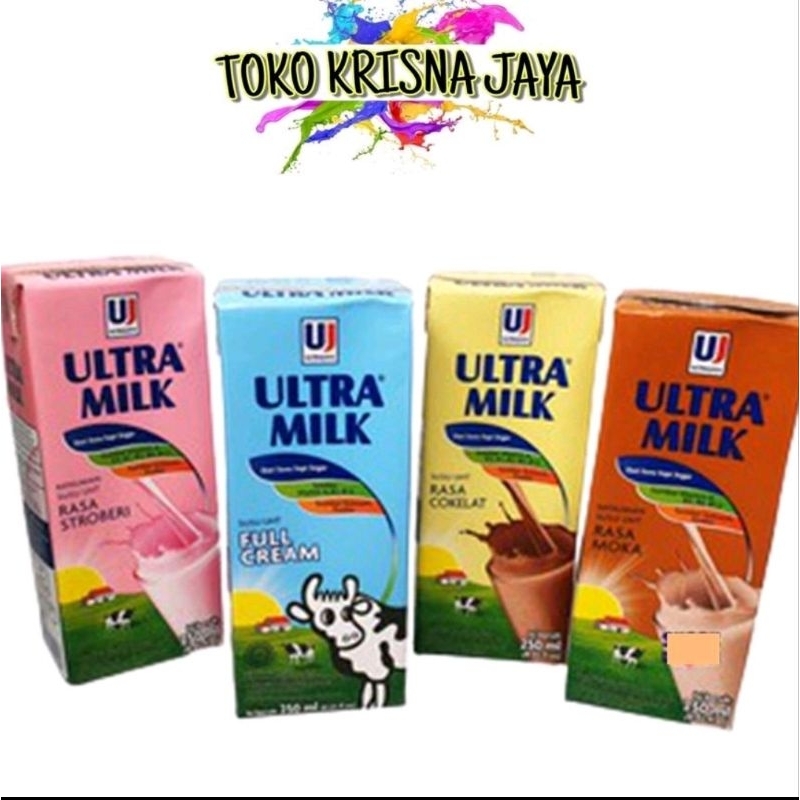 

ULTRA MILK SUSU UHT NETTO 250 ML COKELAT | STROBERY | FULL CREAM | MOCCA