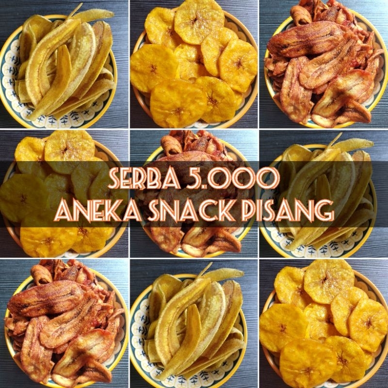 

ANEKA SNACK PISANG SERBA 5.000/Snackkiloan/Camilan/5.000/Enak/Murah