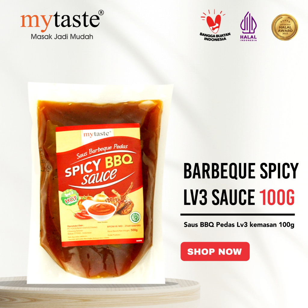 

My Taste BBQ Spicy Level 3 - Saus Barbeque Pedas 100 Gram / topping ayam / saus hot spicy