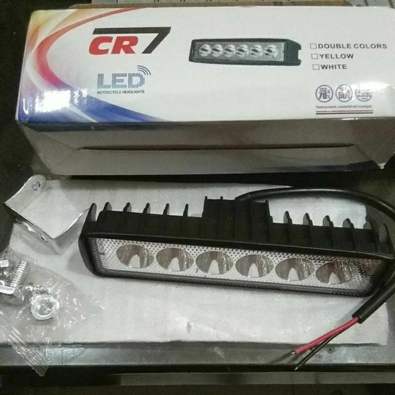 lampu sorot led cr7, led sorot 6 led universal semua motor mobil