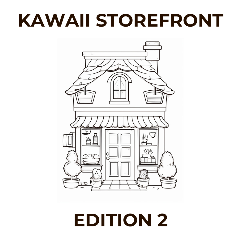 

Halaman Mewarnai Tema Toko Kawaii Edisi 2 File Digital