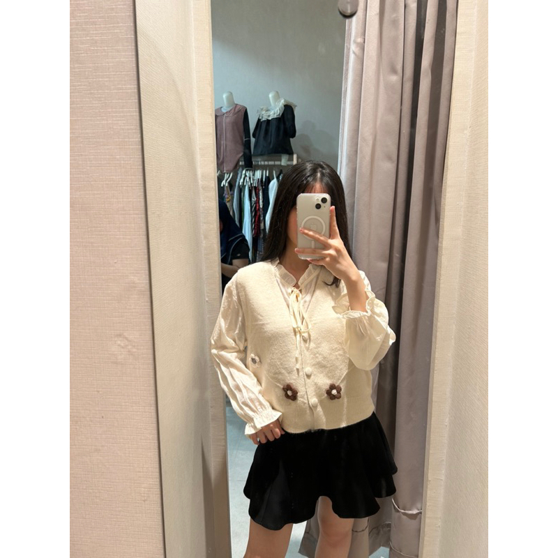 COMELLUC - Blouse Korean Style | Blouse Motif Bunga Lengan Panjang | Blouse Premium Wanita Korea