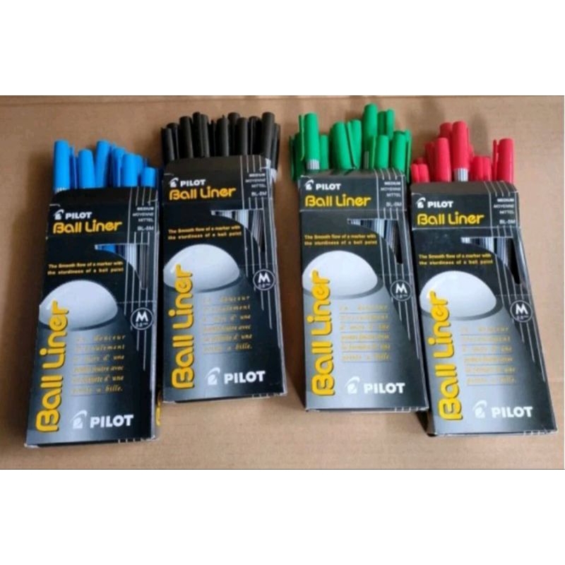 

Pulpen pilot Ball liner 0.8mm (per box isi 12 pcs)