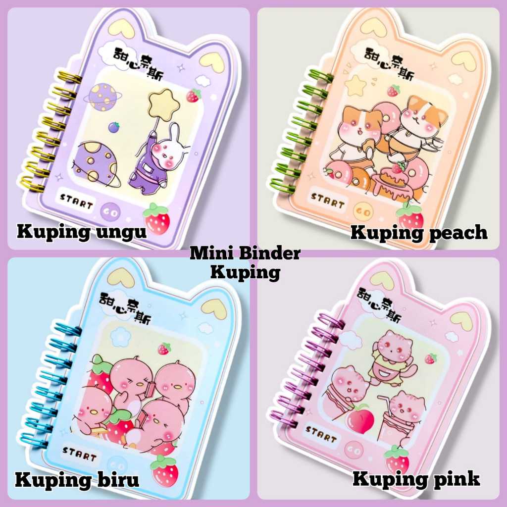 

MEMO KECIL BINDER BOOK MOTIF KUCING CARTOON LUCU CATATAN KECIL ALAT TULIS STATIONERY vincess