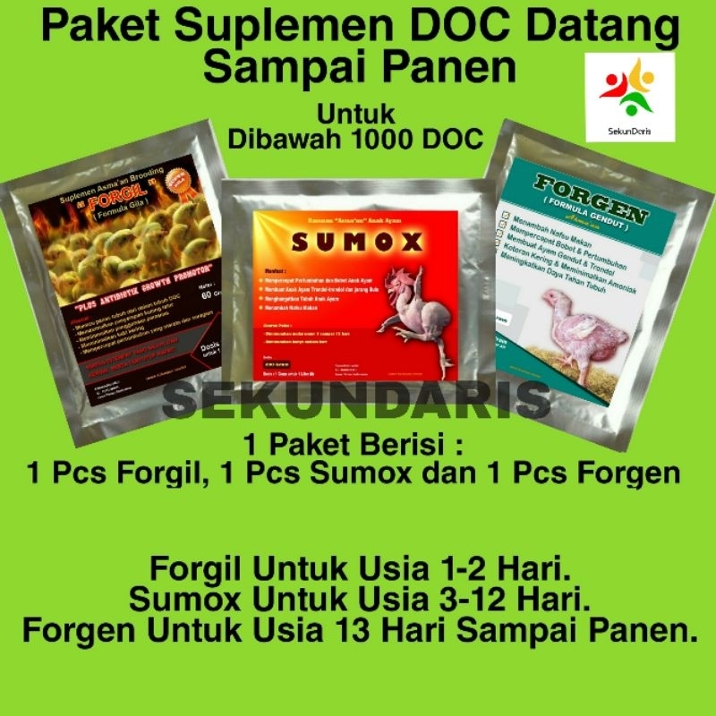 

Navi_Lezatoz Vitamin Ayam - Suplemen Ayam Broiler - Paket Suplemen Forgil 1Pcs, Sumox 1Pcs, Forgen