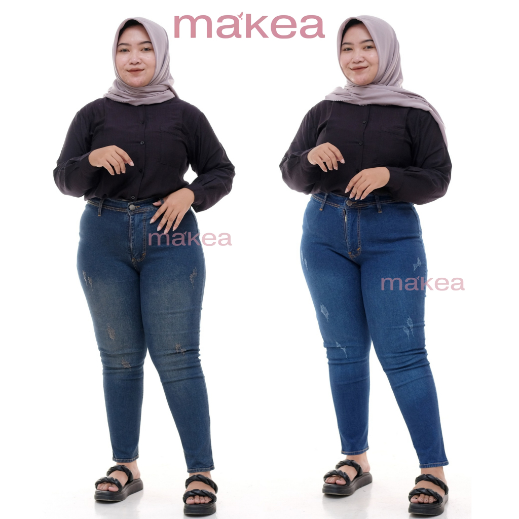 Celana Jeans Highwaist Jumbo Celana HW Jeans Wanita Celana Jeans Highwaist Wanita Big Size