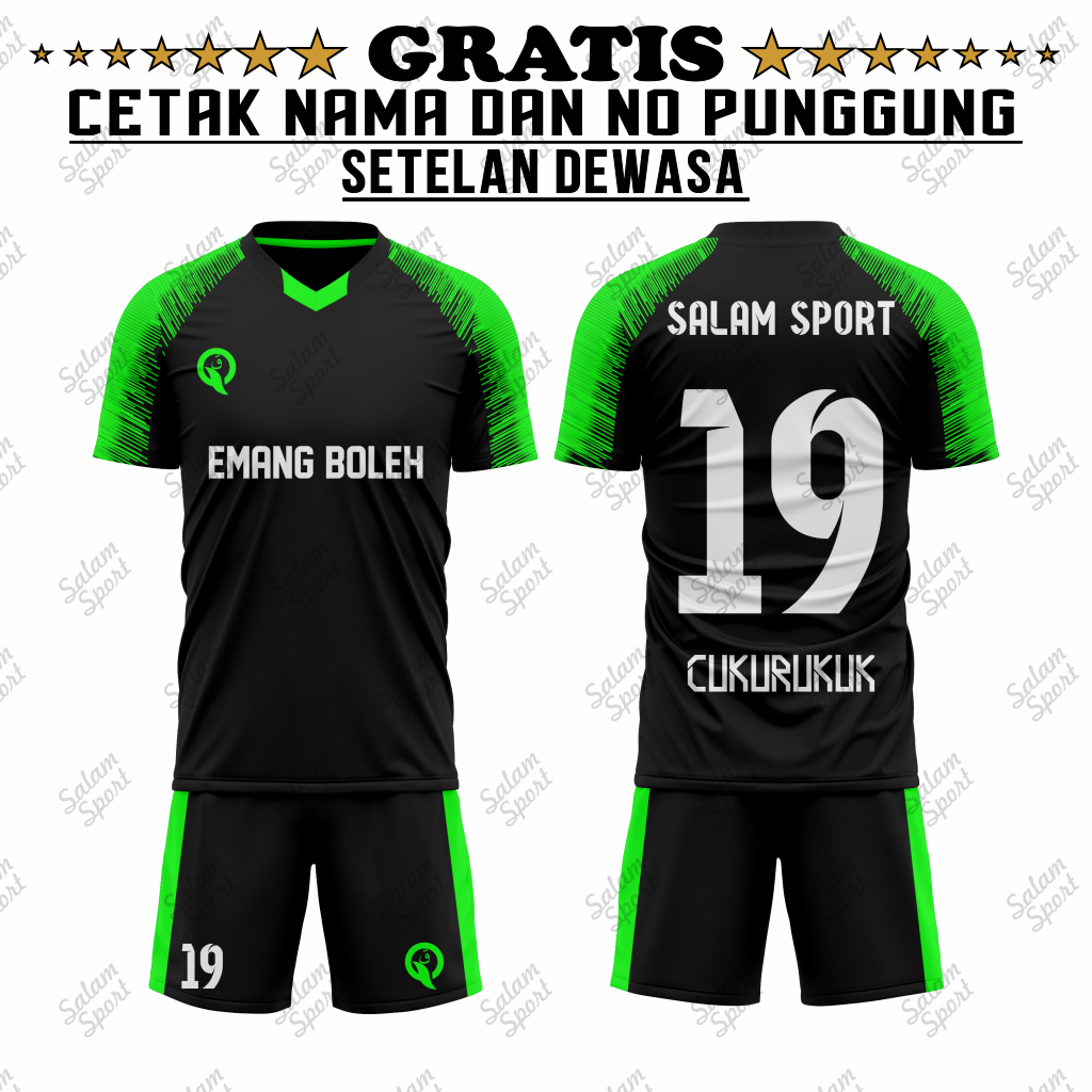 (FREE SABLON NAMA DAN NOMOR) SETELAN BAJU BOLA JERSEY FUTSAL CUSTOM NAMA DAN NO PUNGGUNG SETELAN DEWASA TERBARU 0071