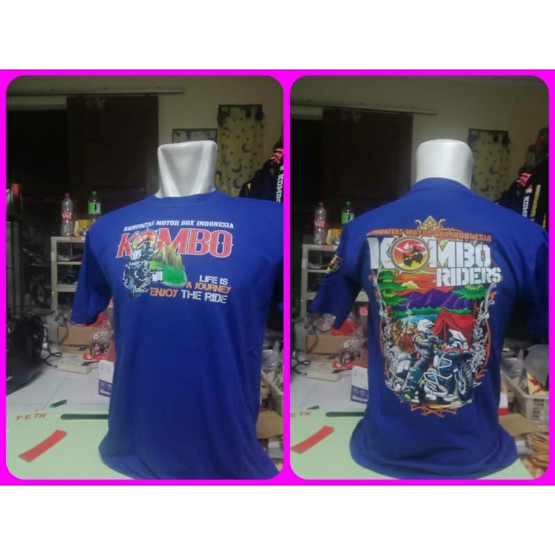 kaos kombo indonesia biru