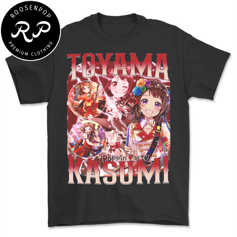 Toyama Kasumi Bang Dream Poppin Party Anime Baju Termurah Kaos Kaos Anime Baju Anime Kaos Standart D