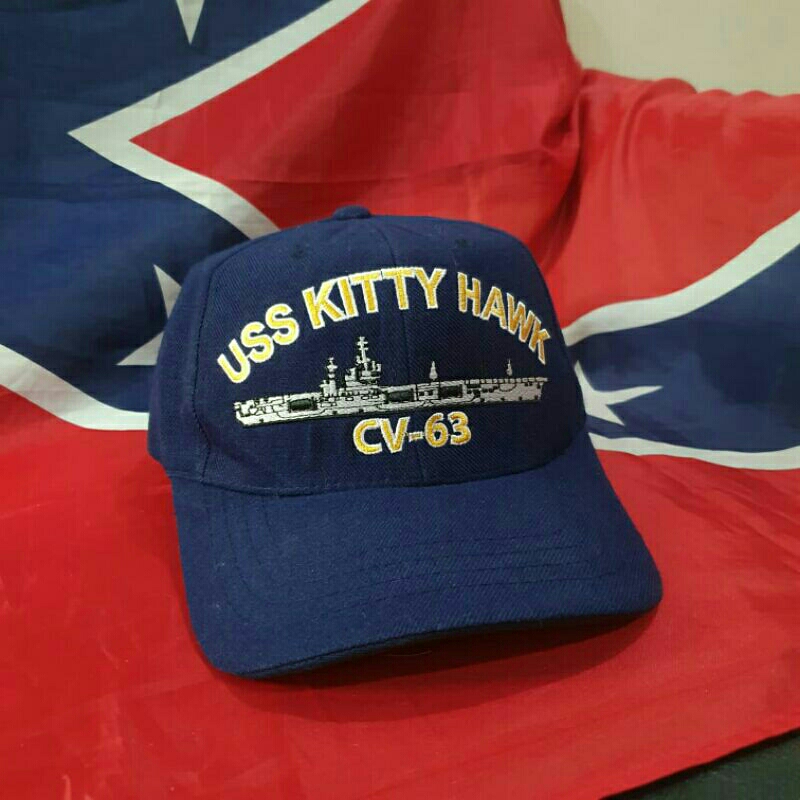Topi Vintage Dadhat USS Kitty Hawk WWII Navy