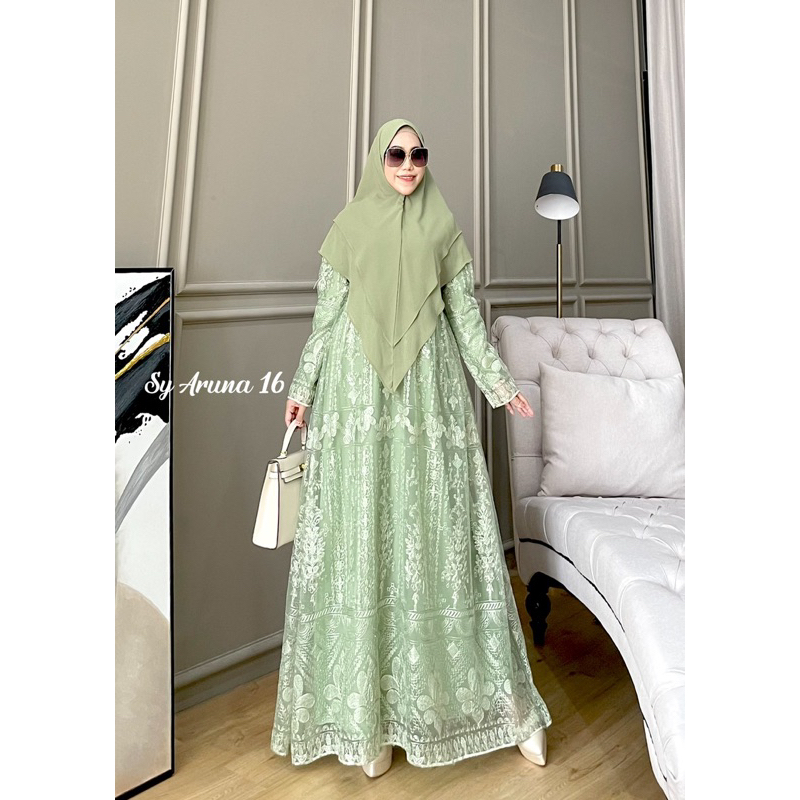 Humaira99 Gamis syari Tile Jumbo Ld 120 tile premiun syari pesta muslimah tile syari Set Tile mutiar