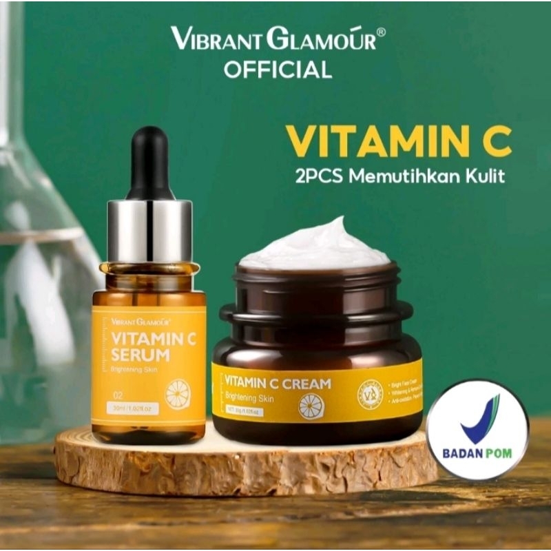 Ready Vibrant Glamour Serum Vit C + Cream Vit C Original 100%