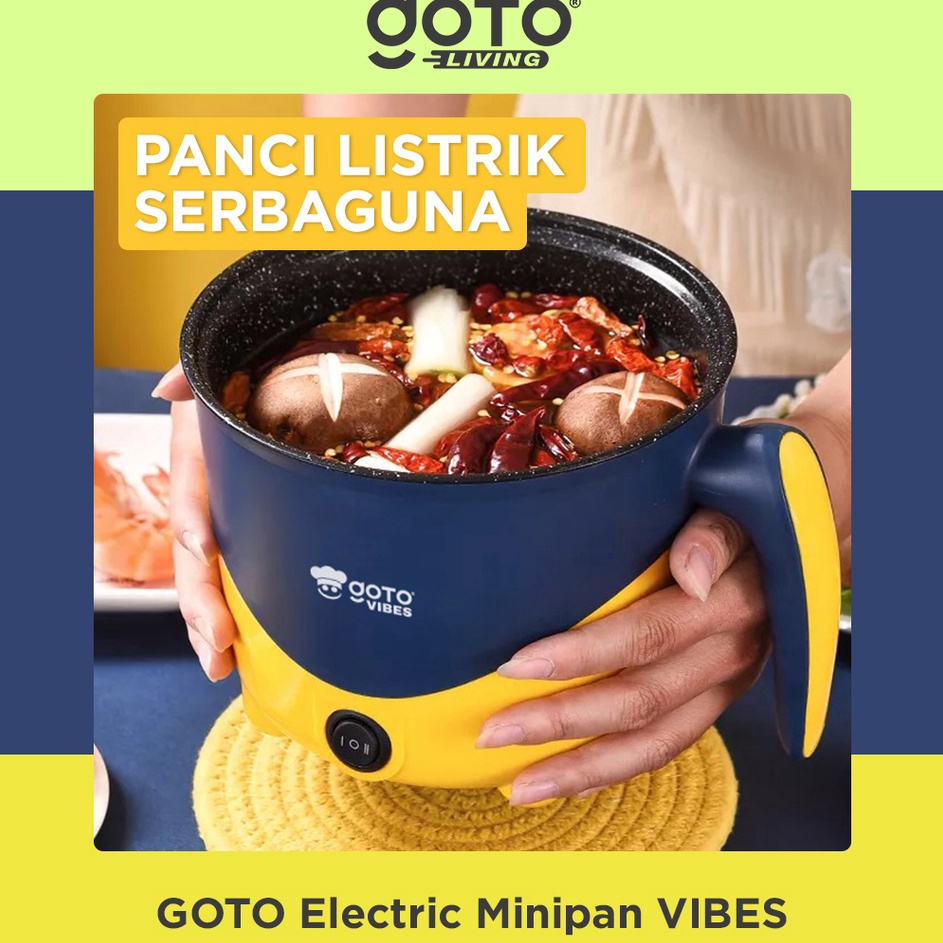 SRQM7585 Dijamin Ori Goto Vibes Electric Pan Panci Listrik Elektrik Serbaguna Multifungsi