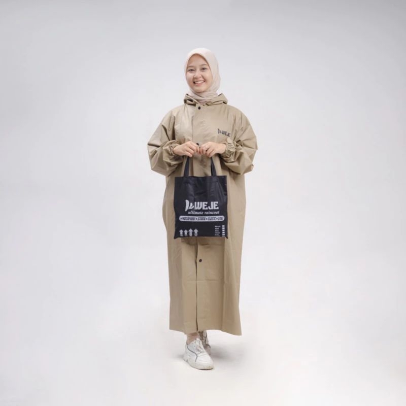 Weje - Jas Hujan Gamis Wanita Terbaik Anti Rembes Bahan PVC 0.25 By Weje