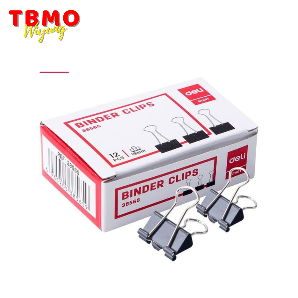 

Binder Clip Deli E38565 19mm Isi 12 pcs