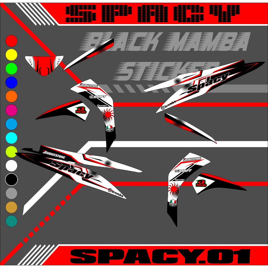 STRIPING SPACY STIKER SPACY  STICKER LIS LIST SUPACY CODE 01