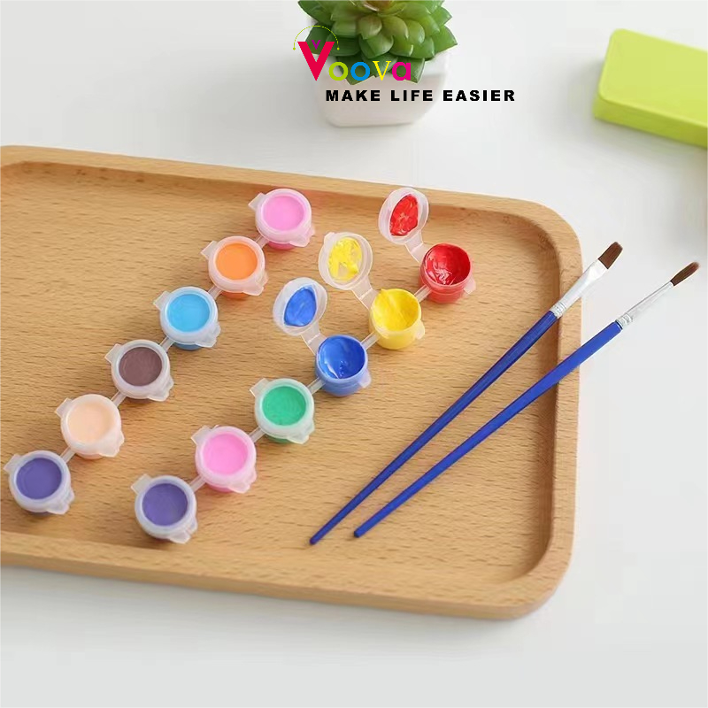 

VOOVA Cat Melukis / Cat Akrilik / Acrylic Paint Set 6 / 12 / 36 Warna / Cat Akrilik Kanvas 3ml / Free Kuas