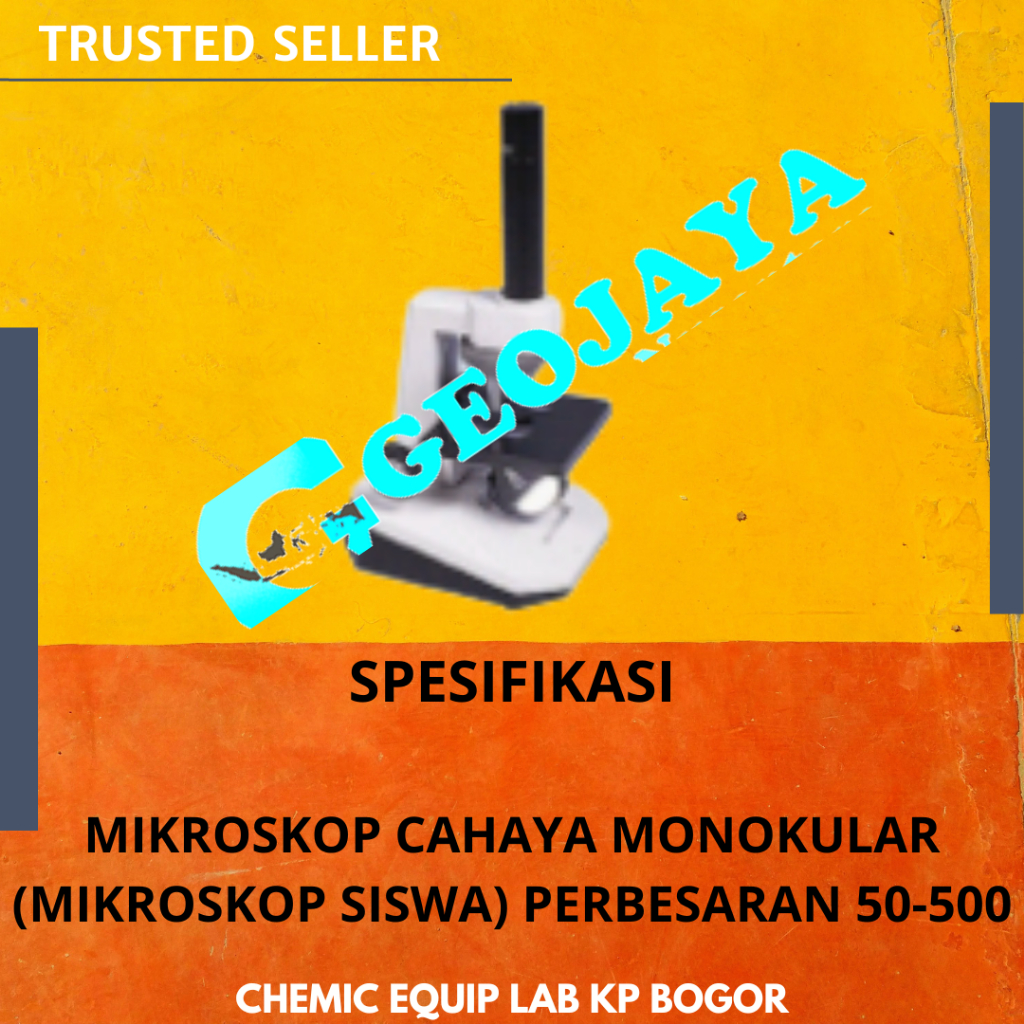MIKROSKOP CAHAYA MONOKULAR  (MIKROSKOP SISWA) PERBESARAN 50-500