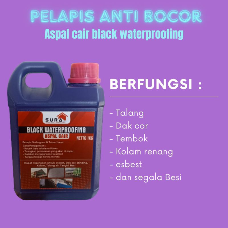 Aspal cair emulsion black waterproofing