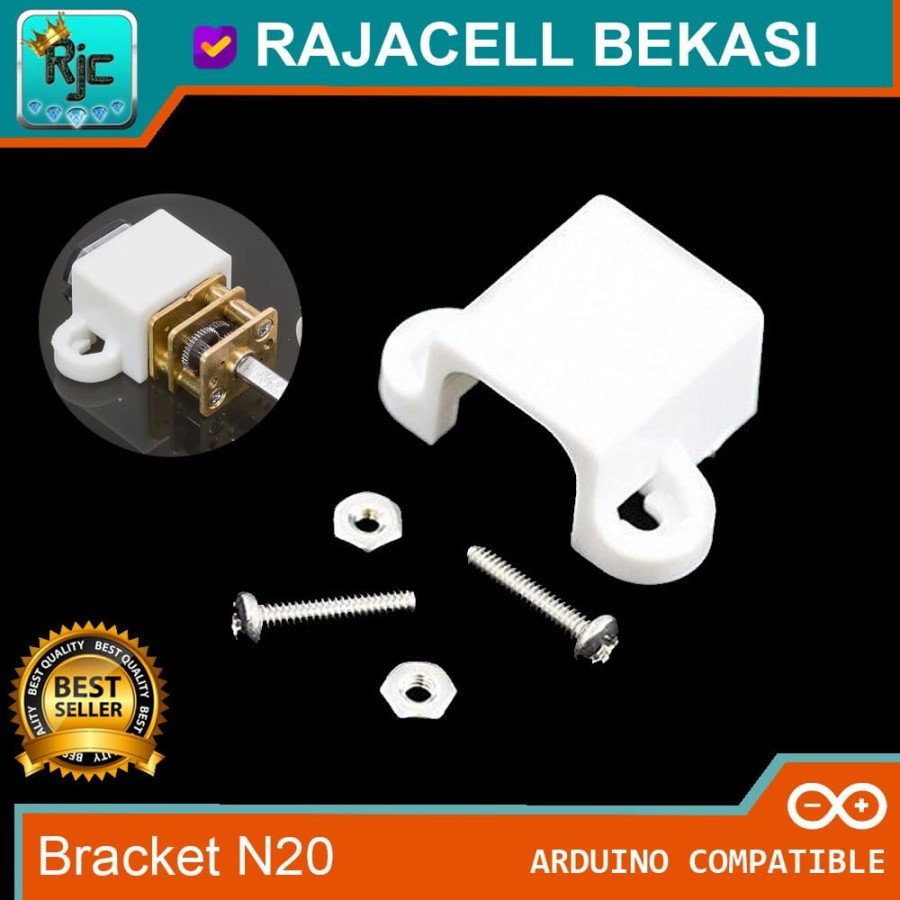 Bracket motor DC Gearbox N20 Holder braket mini + baut M2