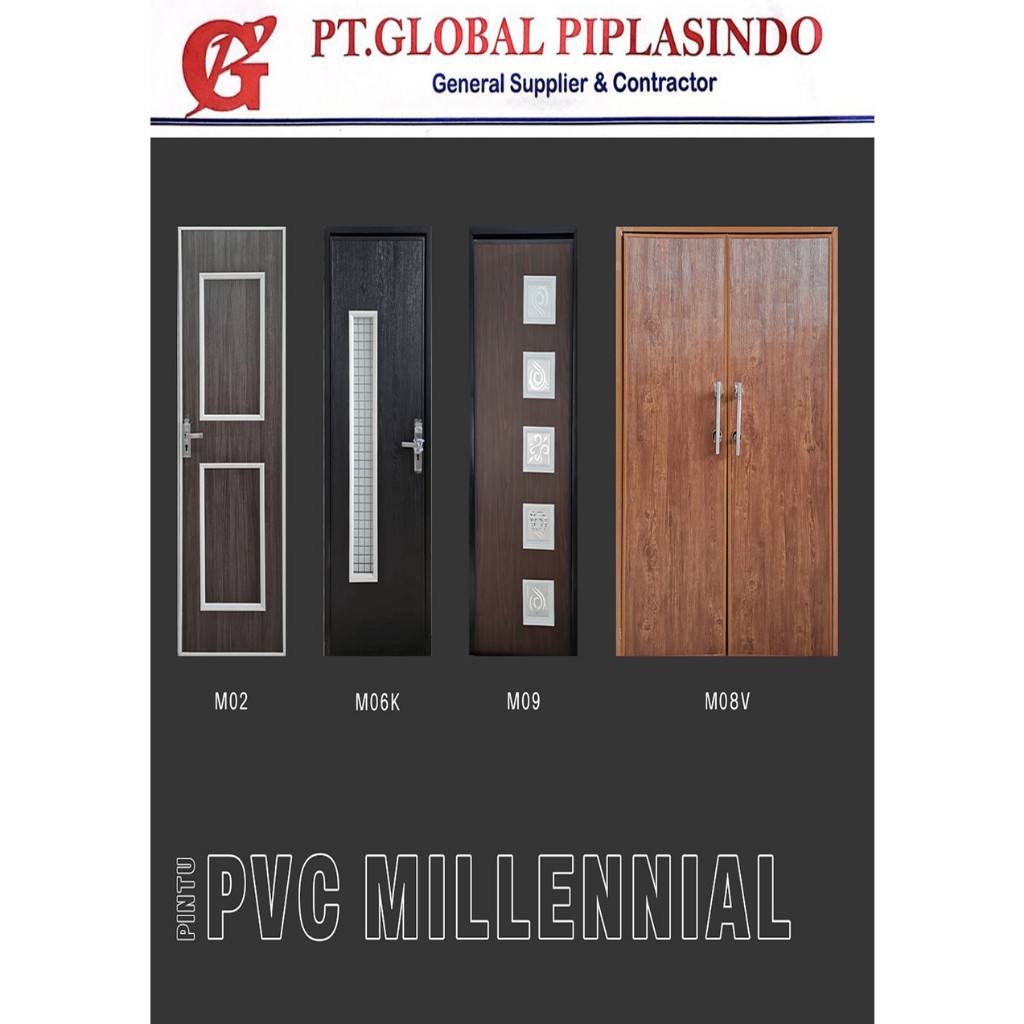 Pintu PVC Milenial Ukuran 70x195 / Pintu UPVC Kamar mandi / Pintu Kamar / Pintu Rumah UPVC