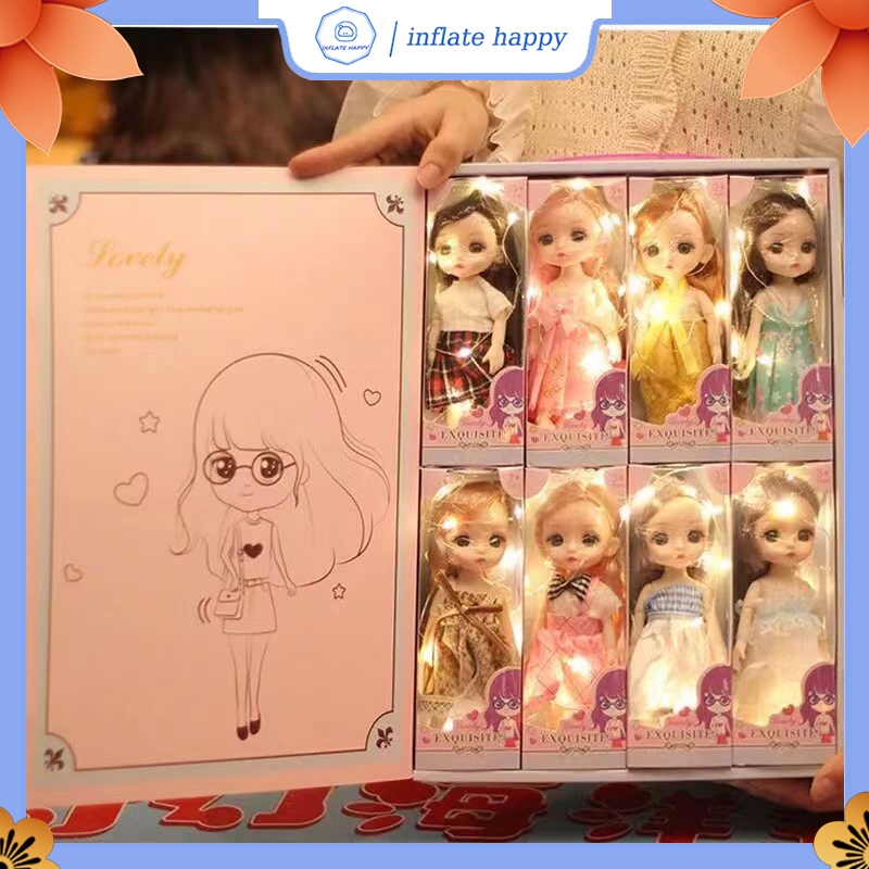 	 Mainan Boneka Set Kotak Putri Untuk Berpakaian Mainan Untuk Anak Perempuan Hadiah Ulang Tahun	