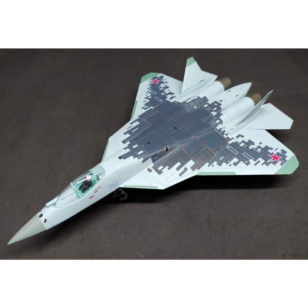 Diecast Militer Pesawat Tempur Jet Sukhoi Su-57 Felon Rusia T-50 Skala 100 Top Gun Su-35 Su-27 Su-30