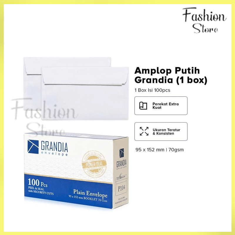 

FS- Isi 100Pcs Amplop Putih P 104 Grandia Amplop Polos Kecil Dengan Lem Perekat