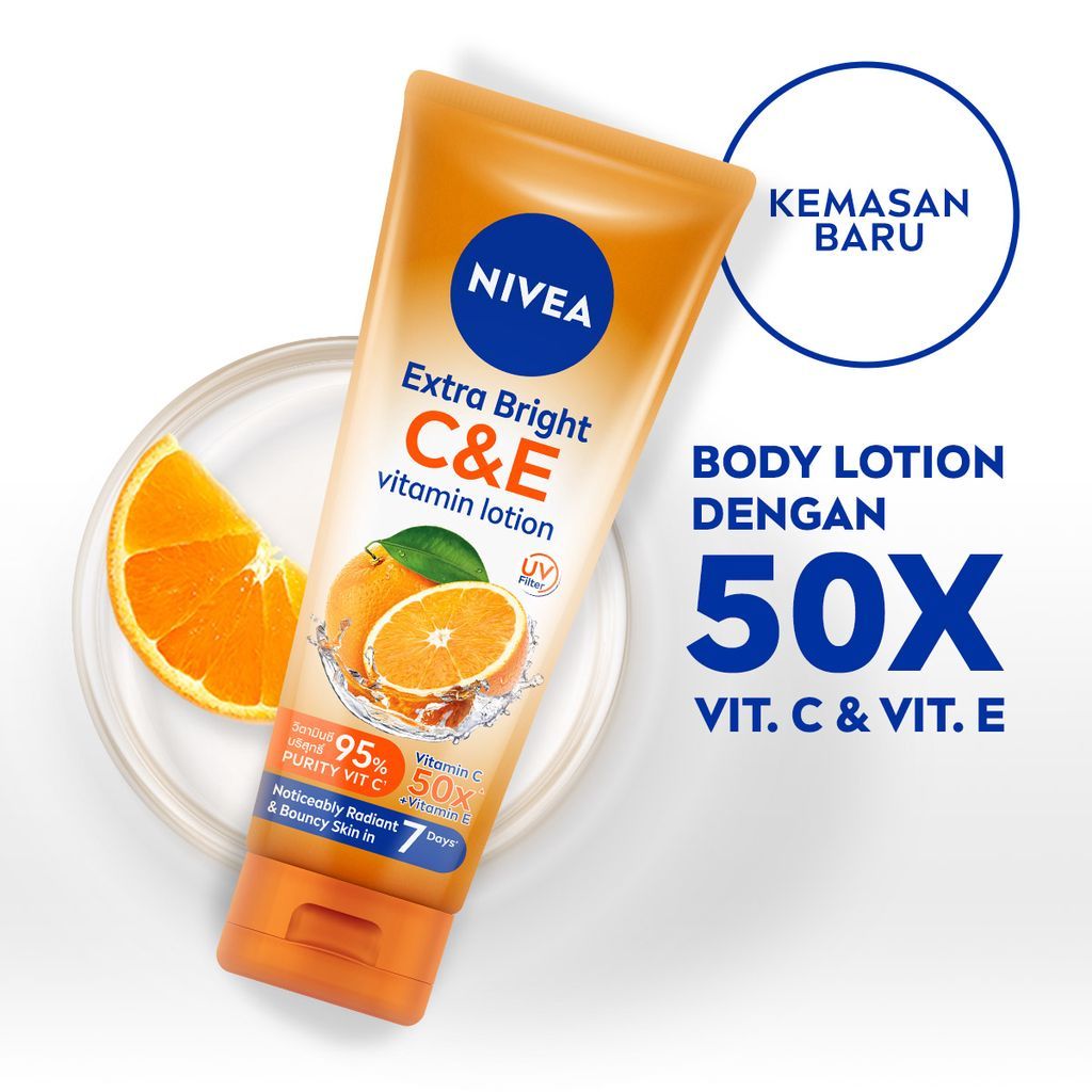 Ready stok NIVEA Extra Bright C&E Vitamin Body Lotion 320mL Twinpack made in thailand