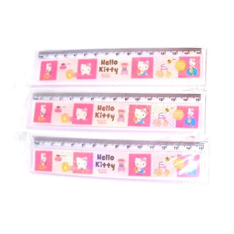 

Penggaris, Garisan 15 cm Plastik, Plastic Ruler Fancy Hello Kitty