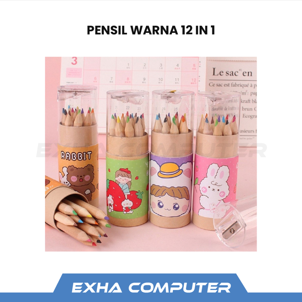 

PENSIL WARNA 12 IN 1 KEMASAN TABUNG