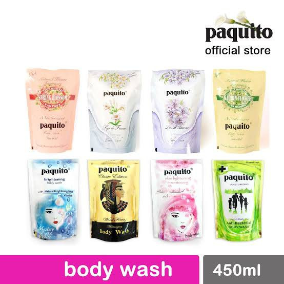 Paquito Moisturizing Bosy Wash Refill 450ml - Sabun Cair Paquito Pouch