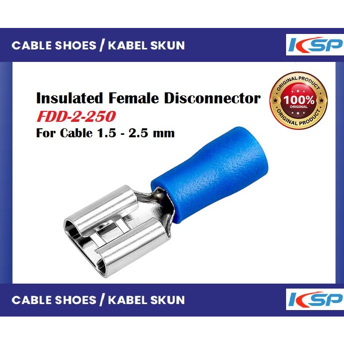 Skun Kabel Insulated Female Connector 2.5mm for kabel 1.5-2.5mm - KSP