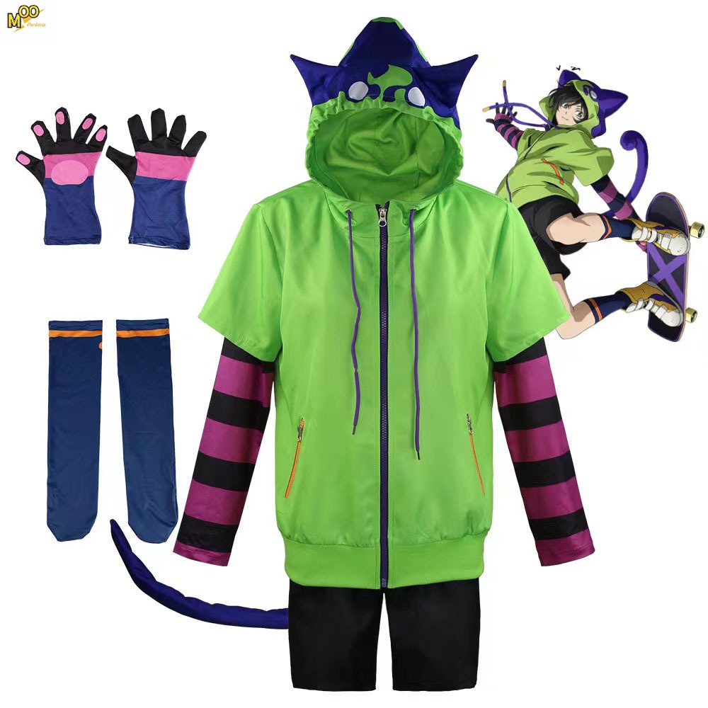 SK8 the Infinity cosplay costume Chinen Miya cosplay costume and wig and coat Christmas Halloween co