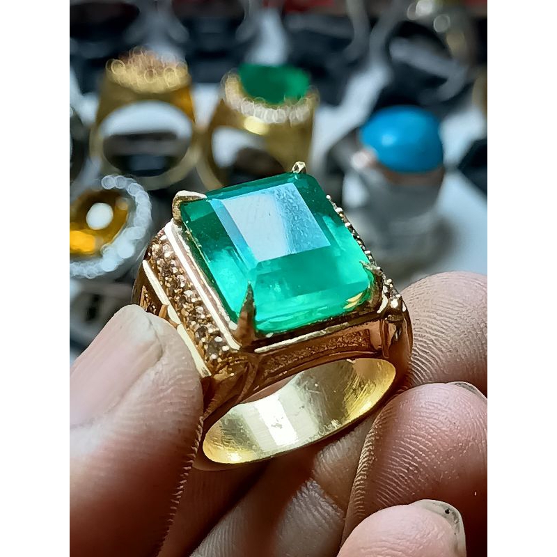 Batu cincin Jamrud jambia cutting kotak